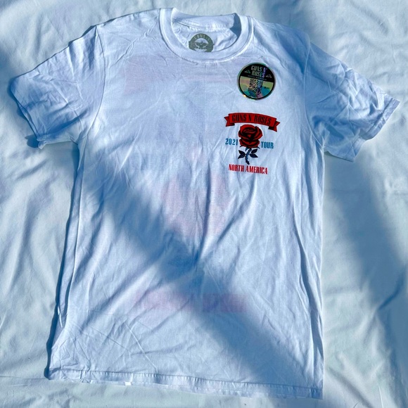 Guns N Roses 2021 North America Tour White Graphic T Shirt Mens Medium!!! - Picture 2 of 6